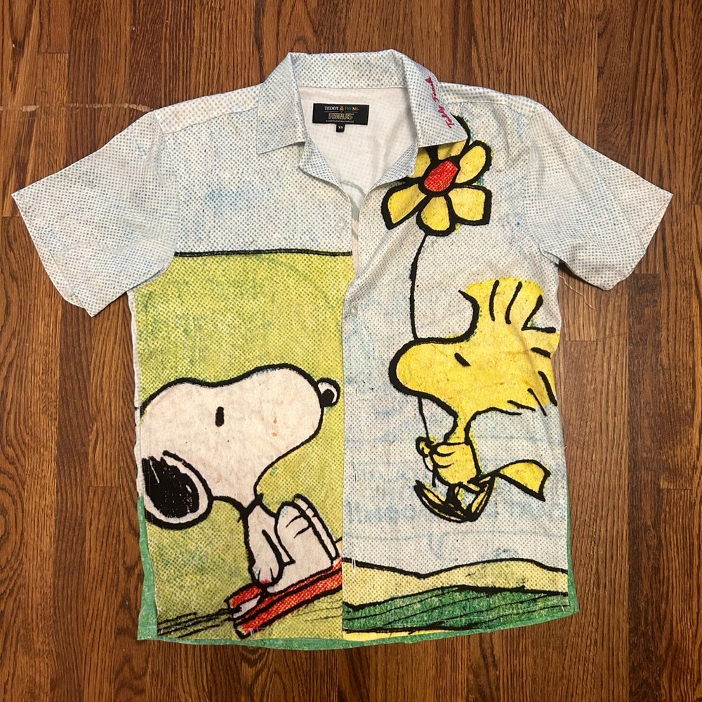 TEDDY FRESH x PEANUTS Woven Camp Shirt